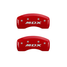 Laden Sie das Bild in den Galerie-Viewer, MGP 4 Caliper Covers Front Acura Rear MDX Red Finish Silver Characters