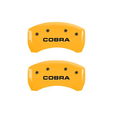 Charger l&#39;image dans la galerie, MGP Rear set 2 Caliper Covers Engraved Rear Cobra Yellow finish black ch