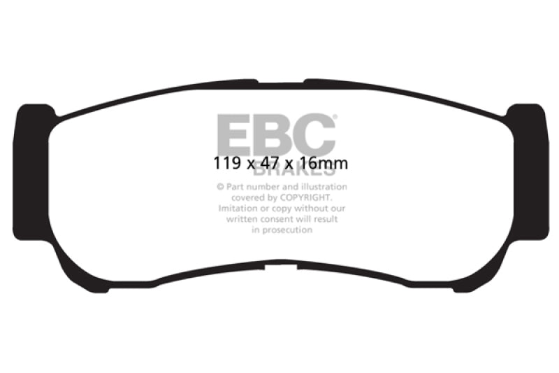 EBC 07-09 Hyundai Santa Fe 2.7 Ultimax2 Rear Brake Pads