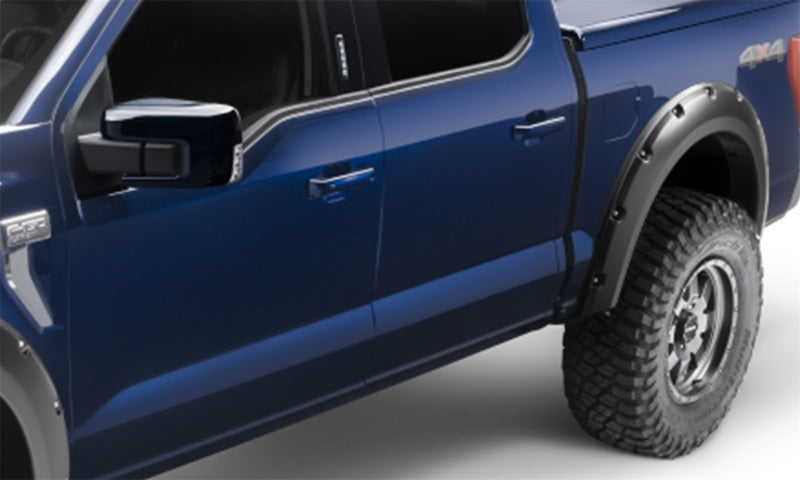 Bushwacker 21-22 Ford F-150 Pocket Style Fender Flares 2pc Rear - Black