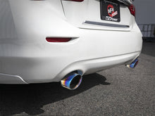 Carica l&#39;immagine nel visualizzatore di Gallery, aFe Takeda 2.5in 304 SS Axle-Back Exhaust w/ Blue Flame Tips 16-18 Infiniti Q50 V6-3.0L (tt)