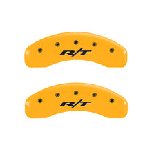 Cargar imagen en el visor de la galería, MGP 4 Caliper Covers Engraved Front &amp; Rear RT Yellow finish black ch