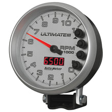 Carica l&#39;immagine nel visualizzatore di Gallery, Autometer 5 inch Ultimate III Playback Tachometer 11000 RPM - Silver