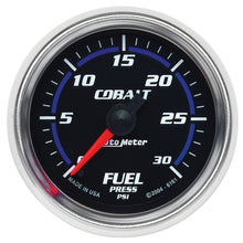 Laden Sie das Bild in den Galerie-Viewer, Autometer Cobalt 52mm 0-30 PSI Full Sweep Electronic Fuel Pressure Gauge