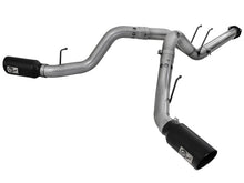 Carica l&#39;immagine nel visualizzatore di Gallery, aFe Large Bore-HD 4in 409 Stainless Steel DPF-Back Exhaust w/Black Tip 15-16 Ford Diesel V8 Trucks