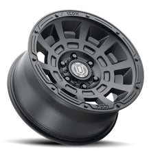 Load image into Gallery viewer, ICON Thrust 17x8.5 6x5.5 25mm Offset 5.75in BS 106.1mm Bore Satin Black Wheel