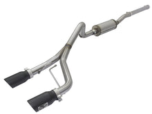 Charger l&#39;image dans la galerie, aFe Rebel Series CB 2.5in Dual Center Exit SS Exhaust w/ Black Tips 07-15 Jeep Wrangler 3.6L/3.8L V6