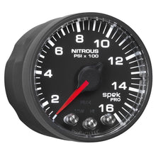 Charger l&#39;image dans la galerie, Autometer Spek-Pro Gauge Nitrous Press 2 1/16in 1600psi Stepper Motor W/Peak &amp; Warn Blk/Blk