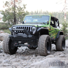 गैलरी व्यूवर में इमेज लोड करें, Westin 07-18 Jeep Wrangler JK WJ2 Stubby Front Bumper w/LED Lt Bar Mnt - Tex. Blk