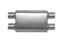 Laden Sie das Bild in den Galerie-Viewer, Gibson CFT Superflow Dual/Dual Oval Muffler - 4x9x18in/3in Inlet/3in Outlet - Stainless