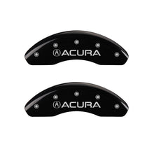 Load image into Gallery viewer, MGP 4 Caliper Covers Engraved Front Acura Rear RDX Black Finish Silver Char 2016 Acura RDX