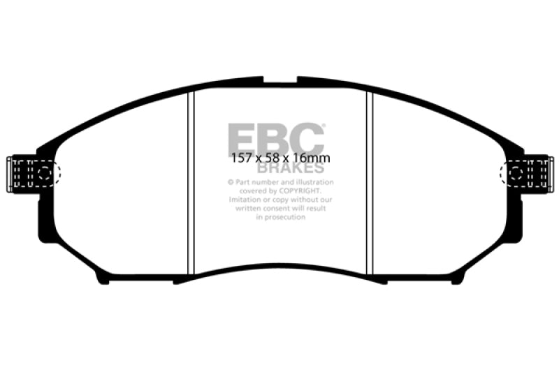 EBC 08-13 Infiniti EX35 3.5 Orangestuff Front Brake Pads