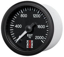 Laden Sie das Bild in den Galerie-Viewer, Autometer Stack 52mm 0-2000 Deg F Pro Stepper Motor Exhaust Gas Temp Gauge - Black