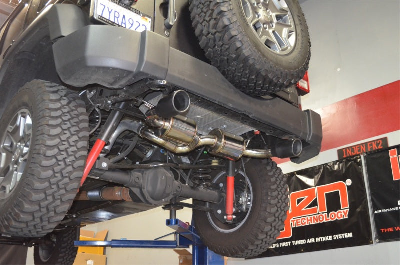 Injen 07-17 Jeep Wrangler JK 3.6L/3.8L 63mm Polished Axle-back Exhaust w/ 4in Black Tips