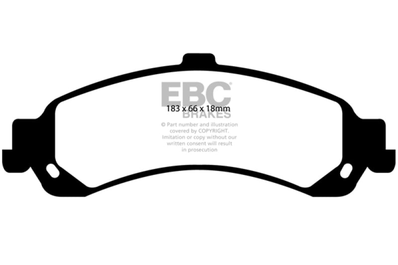 EBC 02 Cadillac Escalade 5.3 (PBR rear caliper) Yellowstuff Rear Brake Pads