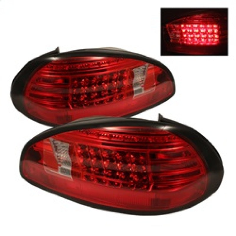 Spyder Pontiac Grand Prix 97-03 LED Tail Lights Red Clear ALT-YD-PGP97-LED-RC