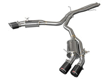 Cargar imagen en el visor de la galería, aFe 18-20 Audi RS5 Coupe MACH Force-Xp 3in to 2.5in 304 SS Axle-Back Exhaust System-Quad Carbon Tips