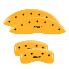 Carica l&#39;immagine nel visualizzatore di Gallery, MGP 4 Caliper Covers Engraved Front &amp; Rear MGP Yellow finish black ch