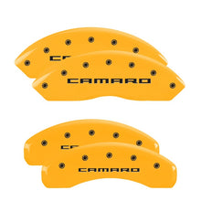 गैलरी व्यूवर में इमेज लोड करें, MGP 4 Caliper Covers Engraved Front &amp; Rear MGP Yellow finish black ch