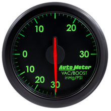 Carica l&#39;immagine nel visualizzatore di Gallery, Autometer Airdrive 2-1/6in Boost/Vac Gauge 30in HG/30 PSI - Black