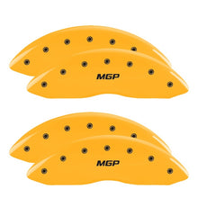 Cargar imagen en el visor de la galería, MGP 4 Caliper Covers Engraved Front &amp; Rear MGP Yellow Finish Black Char 2002 Dodge Viper