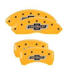 गैलरी व्यूवर में इमेज लोड करें, MGP 4 Caliper Covers Engraved Front &amp; Rear RAM Yellow finish black ch