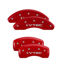 Charger l&#39;image dans la galerie, MGP Front set 2 Caliper Covers Engraved Front i-Vtec Red finish silver ch