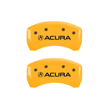 Carica l&#39;immagine nel visualizzatore di Gallery, MGP 4 Caliper Covers Engraved Front &amp; Rear Acura Yellow finish black ch