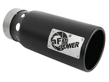 Cargar imagen en el visor de la galería, aFe SATURN 4S 4in SS Intercooled Exhaust Tip - Black 4in In x 5in Out x 12in L Bolt-On