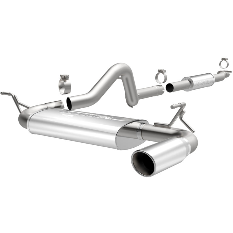 MagnaFlow 12-14 Jeep Wrangler 4dr Single Straight Rear P/S Exit Stainless C/B Performance Exhaust