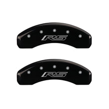 Cargar imagen en el visor de la galería, MGP 4 Caliper Covers Engraved Front &amp; Rear Gen 5/RS Black finish silver ch