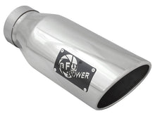 Carica l&#39;immagine nel visualizzatore di Gallery, aFe Diesel Exhaust Tip Bolt On Polished 4in Inlet x 6in Outlet x 15in Long