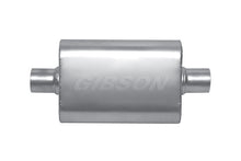 गैलरी व्यूवर में इमेज लोड करें, Gibson MWA Superflow Center/Center Oval Muffler - 4x9x14in/2.5in Inlet/2.5in Outlet - Stainless