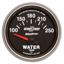 Laden Sie das Bild in den Galerie-Viewer, Autometer Sport-Comp II 52mm 100-250 F Short Sweep Electronic Water Temperature Gauge