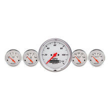 Cargar imagen en el visor de la galería, Autometer Arctic White 3-3/8in Electric Speedometer with Wheel Odometer/ 2-1/16in Oil Pressure