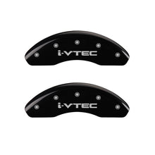 Charger l&#39;image dans la galerie, MGP Front set 2 Caliper Covers Engraved Front i-Vtec Black finish silver ch