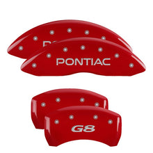 Carica l&#39;immagine nel visualizzatore di Gallery, MGP 4 Caliper Covers Engraved Front &amp; Rear MGP Red finish silver ch