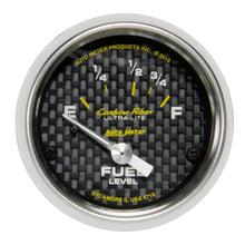 Laden Sie das Bild in den Galerie-Viewer, Autometer Carbon Fiber Gauge Fuel Level 2 1/16in 16e To 158f Elec Carbon Fiber