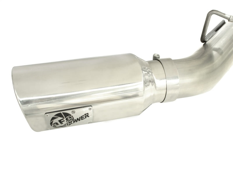 aFe MACHForce XP Exhaust Aluminized Dual Split DPF Back 11-15 GM Diesel Truck V8-6.6L (td) (pol tip)