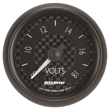 Laden Sie das Bild in den Galerie-Viewer, Autometer GT Series 52mm Full Sweep Electronic 8-18 Volts Voltmeter