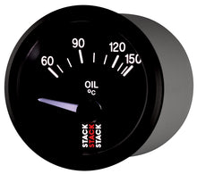 Carica l&#39;immagine nel visualizzatore di Gallery, Autometer Stack 52mm 60-150 Deg C M10 Male Electric Oil Temp Gauge - Black