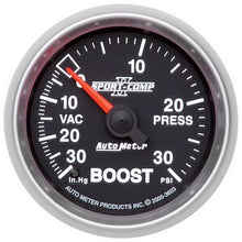 Laden Sie das Bild in den Galerie-Viewer, Autometer Sport-Comp II 52mm 30 PSI Mechanical Boost Vacumm Gauge