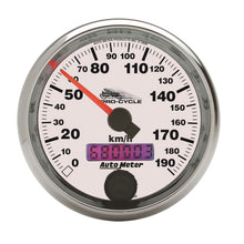 Charger l&#39;image dans la galerie, Autometer Pro-Cycle Gauge Speedo 2 5/8in 190 Kmh Elec White