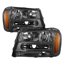 Carica l&#39;immagine nel visualizzatore di Gallery, Xtune Chevy Trailblazer 02-09 Crystal Headlights Black HD-JH-CTB02-AM-BK