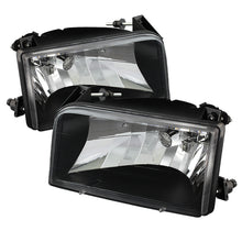 Carica l&#39;immagine nel visualizzatore di Gallery, Xtune Ford F150/Bronco 92-96 Crystal Headlights Black HD-JH-FB92-BK