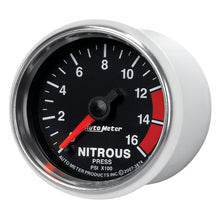 Laden Sie das Bild in den Galerie-Viewer, Autometer GS 2 1/16in. 1600PSI Nitrous Fuel Pressure Gauge