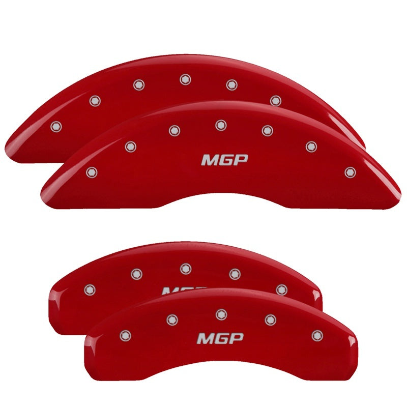 MGP 4 Caliper Covers Engraved Front & Rear MGP Red Finish Silver Characters 2019 Kia Sedona