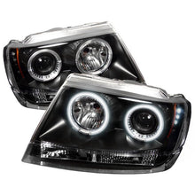 Carica l&#39;immagine nel visualizzatore di Gallery, Spyder Jeep Grand Cherokee 99-04 Projector Headlights CCFL Halo LED Blk - PRO-YD-JGC99-CCFL-BK