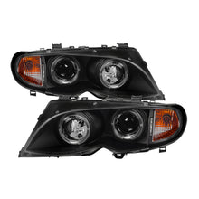 Charger l&#39;image dans la galerie, Spyder BMW E46 3-Series 02-05 4DR Projector Headlights 1PC LED Halo Blk PRO-YD-BMWE4602-4D-AM-BK