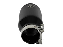 Charger l&#39;image dans la galerie, aFe Takeda 304 Stainless Steel Clamp-On Exhaust Tip 2.5in.Inlet / 4in Outlet - Black